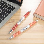 Personalized Coloured Marble Composition Book Design Retractable Ballpoint Pen with Name Set of 2 Back to School Appreciation Gift for Teacher Student
