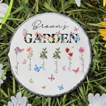 Giardino della mamma personalizzato 1-8 Fiori di nascita Nomi Lastra di pietra Home Decor Festa della mamma Regalo di compleanno per la mamma nonna