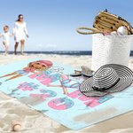 Toalla de playa personalizada de microfibra de secado rápido para mamá que gotea helado Regalo de cumpleaños esencial para viajes de vacaciones para los amantes del béisbol