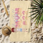 Toalla de playa personalizada de microfibra de secado rápido para mamá que gotea helado Regalo de cumpleaños esencial para viajes de vacaciones para los amantes del béisbol