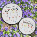 Giardino della mamma personalizzato 1-8 Fiori di nascita Nomi Lastra di pietra Home Decor Festa della mamma Regalo di compleanno per la mamma nonna