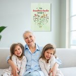 Personalisierte Herz Geburt Blume Garten Familie Poster rahmenlose gerahmte Malerei mit 1-12 Namen Home Decor Geburtstag Muttertag Geschenk für Mama Oma