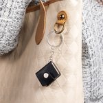 Porte-clés en Cuir PU Personnalisé avec 10-14 Photos et Textes Style Mini Album en Cuir Cadeau d'Anniversaire pour Amis Couples Famille