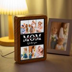 Personalized We Love You LED Photo Frame Mirror with 1-7 Names Mother's Day Anniversary Birthday Gift for Mom Grandma