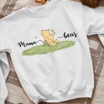 Spersonalizowana bluza Mama Miś z imieniem Kubuś Puchatek Prezent urodzinowy na Dzień Matki dla mamy, babci, cioci i rodziny
