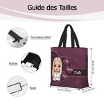 Sac fourre-tout personnalisé avec 1 à 8 noms et personnage de dessin animé - Cadeau d’anniversaire fête des Mères pour femmes