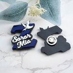 Personalized Greek Letter Zeta Dove Sorority Magnetic Name Badge Social Meeting Pride Accessories Gift for Sisters Group Members