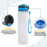 Personalisierte Cartoon Sport Figur 1000 ml Trinkflasche mit Namen Zeitmarkierung Geburtstag Team Geschenk für Basketball Fußball Liebhaber