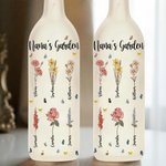 Flores de Nacimiento Personalizadas LED Luz de Noche Lámpara de Botella con 1-18 Nombres Decoración del Hogar Día de la Madre Regalo de Cumpleaños para la Abuela Mamá