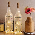 Flores de Nacimiento Personalizadas LED Luz de Noche Lámpara de Botella con 1-18 Nombres Decoración del Hogar Día de la Madre Regalo de Cumpleaños para la Abuela Mamá