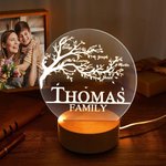 Personalisierte Familie Leben Baum Acryl Nachtlicht mit hölzernen Basis Kinderzimmer Dekor Muttertag Geburtstag Geschenk für Familie