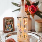 Flores de Nacimiento Personalizadas LED Luz de Noche Lámpara de Botella con 1-18 Nombres Decoración del Hogar Día de la Madre Regalo de Cumpleaños para la Abuela Mamá