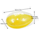 Uovo di Pasqua grande personalizzato con nome design a pois cestino riempitivo e scatola di caramelle regalo ideale per bambini