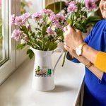 Vase en céramique floral personnalisé avec nom Jardinage Décoration de la maison Cadeau de fête des mères pour maman grand-mère