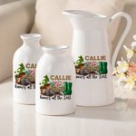 Vase en céramique floral personnalisé avec nom Jardinage Décoration de la maison Cadeau de fête des mères pour maman grand-mère