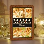 Personalized We Love You LED Photo Frame Mirror with 1-7 Names Mother's Day Anniversary Birthday Gift for Mom Grandma