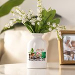 Vase en céramique floral personnalisé avec nom Jardinage Décoration de la maison Cadeau de fête des mères pour maman grand-mère