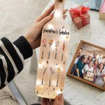 Flores de Nacimiento Personalizadas LED Luz de Noche Lámpara de Botella con 1-18 Nombres Decoración del Hogar Día de la Madre Regalo de Cumpleaños para la Abuela Mamá