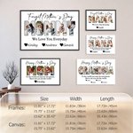 Personligt fotocollage Titel Canvas Poster Inramad ramlös målning med 1-10 barns namn Mors dag Heminredning Present till mamma mormor