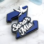 Personalized Greek Letter Zeta Dove Sorority Magnetic Name Badge Social Meeting Pride Accessories Gift for Sisters Group Members