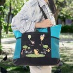 Spersonalizowana torba Mama Bear Classic Winnie the Pooh Oxford z 1-5 imionami i kieszeniami z siatki Urodziny Dzień Matki Prezent dla Mamy Babci