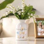 Personalized Mama Bear Classic Winnie the Pooh Ceramic Flower Vase with 1-12 Names Home Decor Birthday Mother's Day Gift for Mom Grandma 2