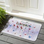 Alfombra de puerta personalizada Mamá's Garden 1-8 Flores de nacimiento Nombres de mariposas Decoración del hogar Día de la madre Regalo de cumpleaños para mamá Abuela