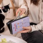 Personalisierte Mom's Garden Geburt Blume Lederhandtasche Brieftasche mit mehreren Fächern und 1-12 Namen Muttertag Geburtstag Geschenk für Mama Oma