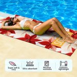Personlig födelseblomma Snabbtorkande överdimensionerad mikrofiberstrandhandduk med namn Sommarresor Essentials Födelsedagspresent för familj Vänner