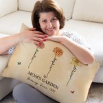 Personalisierte 1-12 Geburt Blumen Garten Throw Kissenbezug mit Namen Multicolor Home Decor Muttertag Housewarming Geschenk für Oma Mom