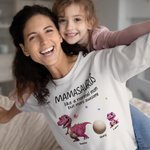 Personalized Multicolor Cute 3D Dinosaur Design Soft Crewneck T-shirt Sweatshirt with 1-12 Names Birthday Mother's Day Gift for Mom Grandma