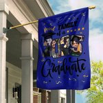 Personalisierte Multicolor 2025 Graduation 4 Fotos Gartenfahne mit Namen Graduation Party Dekor Geschenk für Absolventen