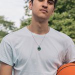 Personalized Basketball Necklace with Name Number Dainty Jewelry Game Day Birthday Gift for Basketball Mom Player