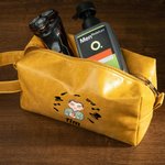 Trousse de Toilette en Cuir PU Personnalisée avec Design Élégant Dessin Animé et Nom Cadeau Anniversaire Fête des Pères pour Homme Papa