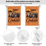 Personalisierte Multicolor 2025 Graduation 4 Fotos Gartenfahne mit Namen Graduation Party Dekor Geschenk für Absolventen