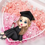 Personalized Cartoon Graduate Love Paper Flower Shadow Box Frame with Name Home Decor Graduation Keepsake Gift for Women