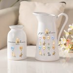 Personalized Mama Bear Classic Winnie the Pooh Ceramic Flower Vase with 1-12 Names Home Decor Birthday Mother's Day Gift for Mom Grandma 5