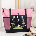 Spersonalizowana torba Mama Bear Classic Winnie the Pooh Oxford z 1-5 imionami i kieszeniami z siatki Urodziny Dzień Matki Prezent dla Mamy Babci