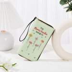 Personalisierte Mom's Garden Geburt Blume Lederhandtasche Brieftasche mit mehreren Fächern und 1-12 Namen Muttertag Geburtstag Geschenk für Mama Oma
