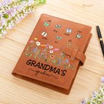 Personalisierte 1-10 Schmetterlinge A5 Skizzenbuch Notebook Lederabdeckung mit Lagerung Tasche Muttertag Geschenk für Frauen