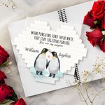 Personalised You're My Penguin Heart-shaped Building Brick Puzzles Valentine's Day Anniversary Gift for Couple