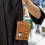 Personalized Graduation Bear 3D Bubble Name PU Leather Wallet with Card Slots and Wrist Strap Birthday Graduation Gift for Class of 2025 Graduates
