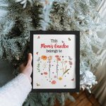 Personalisierte Diese Mom's Garden gehört zu 1-12 Geburt Blumen Rahmen Malerei mit Namen und Titel Geburtstag Muttertag Geschenk für Mutter Oma