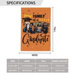 Personalisierte Multicolor 2025 Graduation 4 Fotos Gartenfahne mit Namen Graduation Party Dekor Geschenk für Absolventen