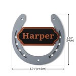 Personalisierte Multicolor Classic 3D Druck Hufeisen Form Stall Namensschild Schild Tür Scheune Bauernhof Zubehör Geschenk für Pferdeliebhaber Besitzer