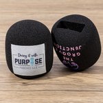 Personalized Microphone Foam Cover with Photo Logo Set of 2 Birthday Gift for Creators Hosts