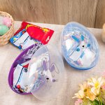 Personalized Cute Bunny Expression Fillable Jumbo Easter Egg with Name Holiday Basket Stuffers Easter Birthday Party Favors Gift for Kids