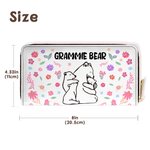 Personalizada Floral Mamá Osa Y 1-10 Bebé Osos Mujeres Cartera Billetera con Compartimentos Día de la Madre Cumpleaños Regalo para Mamá Abuela