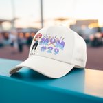 Personalisierte Baseball Mom Ice Cream Dripping Baseball-Kappe mit Namen und verstellbare Snapback Muttertag Geburtstag Geschenk für Baseball-Mutter-Spieler-Liebhaber