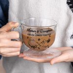 Personalisierte Mutter Kind Unendlichkeit Geburt Monat Blumen 16 oz Klarglas Becher mit Griff und Name Muttertag Geburtstag Geschenk für Mama Oma